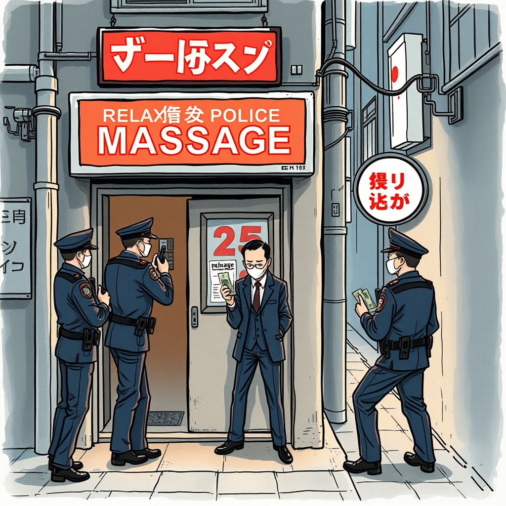 Crackdowns Mount on 'Private-Room Massage' Shops in Prohibited Areas; Operator Arrested in Asakusabashi, Four Arrested in Shinagawa